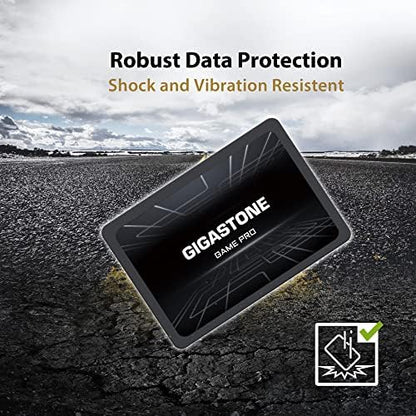 Gigastone SATA SSD 256GB (5-Pack) 2.5 inch SSD 510MB/s Upgrade Laptop PC Memory and Storage PS4 HDD Replacement 2.5" Internal Solid State Hard Drives SATA III SLC Cache 3D NAND Game Pro Performance