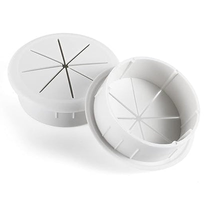 HYCC 5 Pack 2-3/8 Inch Flexible Desk Grommet,Organize Wires and Cables on Office Equipment, Computer Components, Entertainment Systems Effectively - Color: White