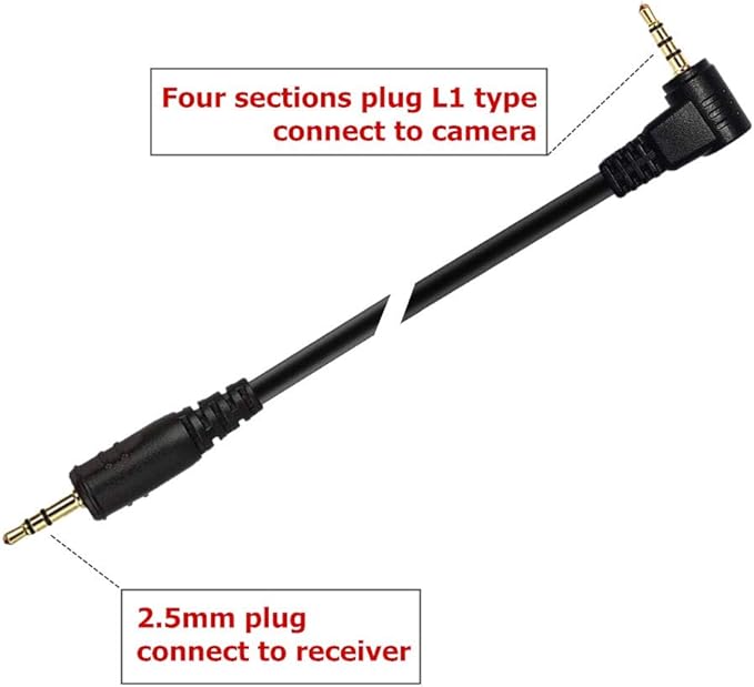 Pixel DSLR Wireless Shutter Release Remote Control L1 for Panasonic RM-L1AM S5 S1 G95 G91 G90 G9 G10 G70 GH3 GH4 GH5 GH6 GX7 G85 G81 FZ50K FZ100 FZ200 FZ1000 FZ2500 FZ2000 FZ330 FZ30GX7 Remote Shutter