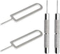 4 Pcs SIM Card Removal Openning Tool Tray Eject Pins Needle Opener Ejector Compatible with All iPhone Apple iPad HTC Samsung Galaxy Cell Phone Smartphone Watchchain Link Remover (Style D)