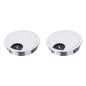 2 Pack Desk Grommet 3-1/8 Inch 80mm, Zinc Alloy Computer Desk Wire Hole Cover, Office Desktop Cord Cable Hole Metal Ring, Bright Silver
