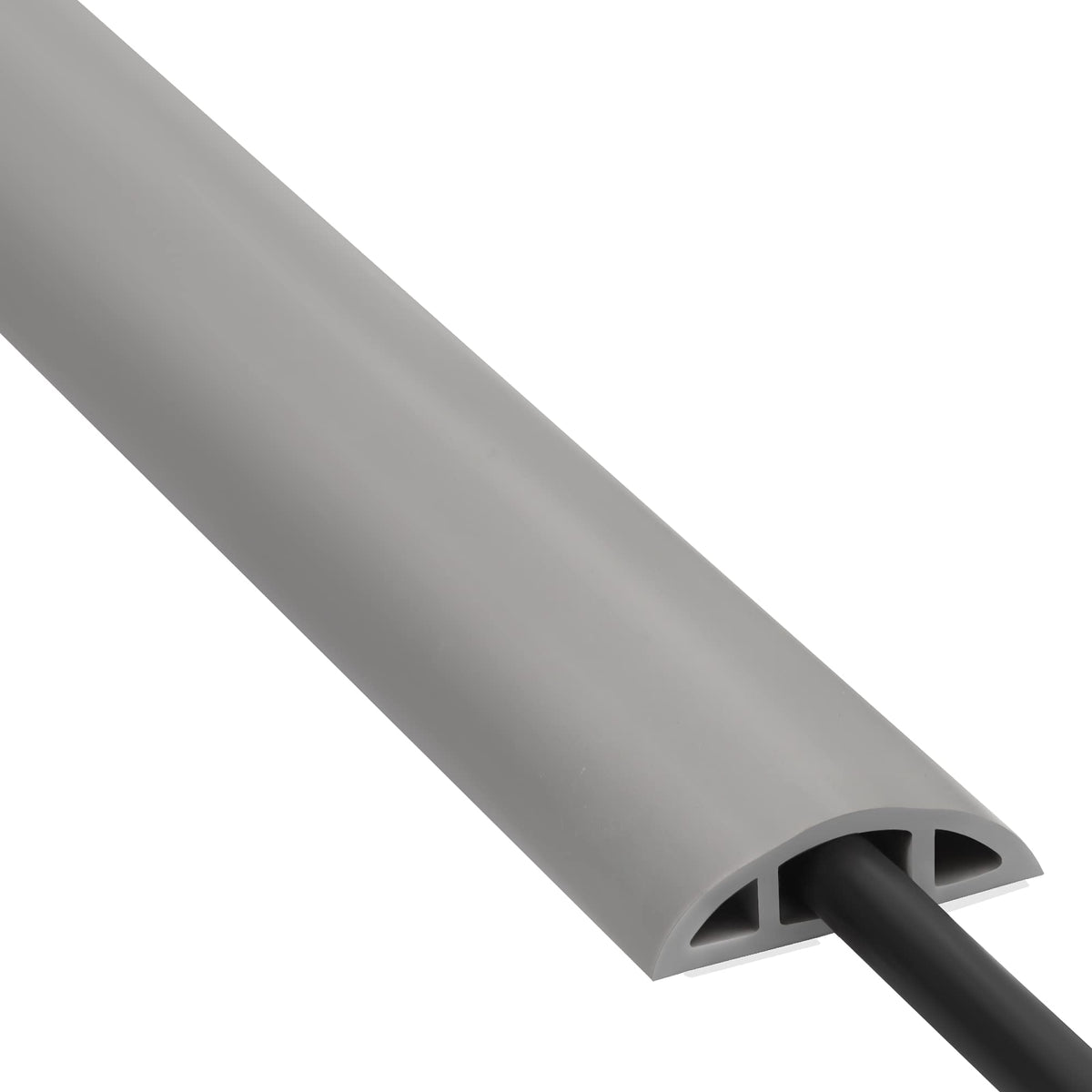 ZhiYo 10ft Cord Covers for Wires on Floor, Self-Adhesive Cord Hider, Gray