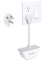 TROND Flat Outlet Extender with 6 Inch Cord - 3 Way Angled Plug Extension Outlet Adapter, Cruise Ship Essentials, Small Multiple Plug Splitter for Home Office Travel, White