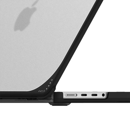 CASETiFY Bounce MacBook Pro 16-inch (M1-M5) Case [Enhanced Protective Corner Design/Ventilation Cutouts/Anti-Slip Grip] - Cute Clouds by Eggsdoodz - Clear Black