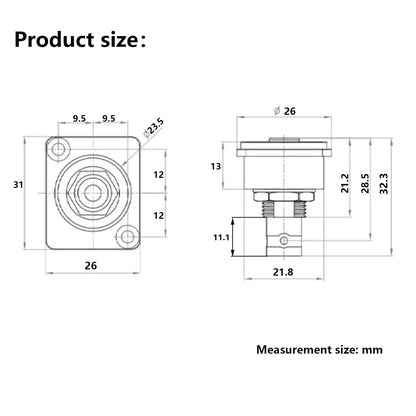 PENGLIN 2PCS BNC D Series Panel-Mount Connector, BNC Female to Female Adapter Bulkhead Connector, Coaxial Extension Coupler for Custom Communication & Surveillance Systems