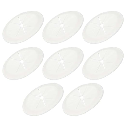 PATIKIL Desk Grommet 2-1/16", 8 Pcs Round Cable Grommet Cord Hole Cover with Adhesive Tape Flexible Table Wire Organizer for Office Home Table Countertop, Light Gray