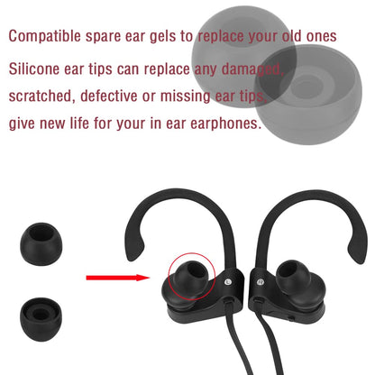 WKYMY Silicone Small Replacement Earbud Tips Eartips for In-Ear Headphones Rubber Tips Earbuds Cap 10 Pairs (Black)