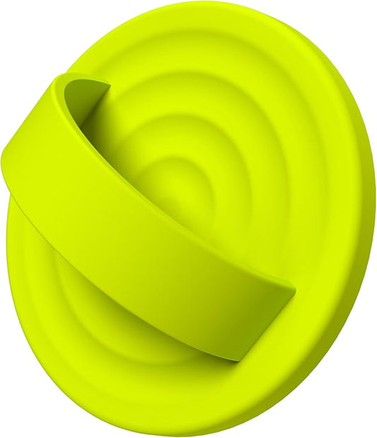 COFFKER Magnetic Phone Ring Grip Holder, Silicone Finger Loop Grip, Compatible with MasSafe, Back of Phone for iPhone Pro Max/Plus/16/15/15/14/13/12 Series, Neon Yellow