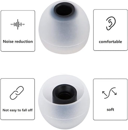 Earbud Silicone Ear Tips Replacement Earbuds Gels for Popular In-Ear Headphones Other Inner Hole 3.8mm - 5.1mm 9 Pairs S/M/L