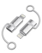 [MFi Certified] 36W USB C to Lightning Adapter, Support PD Fast Charging Compatible with iPhone iPad Airpods, with Anti-Lost Holder Silver -2 Pack