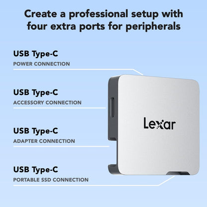 Lexar Go Portable Hub, Four Type-C Ports, USB 3.2 Gen 2, Ultracompact