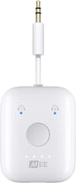 MEE audio Connect Air in-Flight Bluetooth Wireless Audio Transmitter Adapter for up to 2 AirPods / Other Headphones; Works with All 3.5mm Aux Jacks on Airplanes, Gym Equipment, TVs, & Gaming Consoles