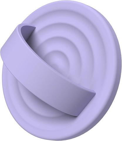 Magnetic Phone Ring Grip Holder, Silicone Finger Loop Grip, Compatible with MasSafe, Back of Phone for iPhone Pro Max/Plus/16/15/15/14/13/12 Series, Lilac Purple