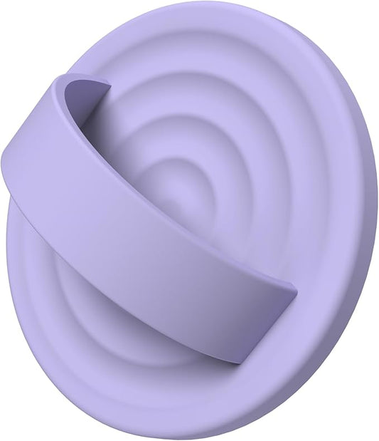 COFFKER Magnetic Phone Ring Grip Holder, Silicone Finger Loop Grip, Compatible with MasSafe, Back of Phone for iPhone Pro Max/Plus/16/15/15/14/13/12 Series, Lilac Purple
