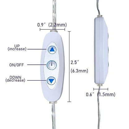 jXIN 12V DC Sensitive Dimmer Switch for Neon Sign, Low Voltage Unique Female Male Connector with 2 Female Power Jack Adapter Suitable for LED Strip Light