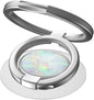 Phone Grip Holder, Phone Ring Holder Finger Kickstand, Foldable & Adjustable Rotatable Double Metal Cell Phone Rings Gripper Stand for iPhone Samsung & Other Phones - Silver Opal