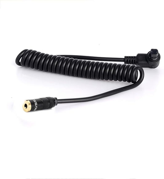 HangTon Remote Trigger Cable Adapter for Canon R3 R5 R5ii 1DX 6D 7D 5D MKIII 60D EOS SLR Camera, 2.5mm Female to N3
