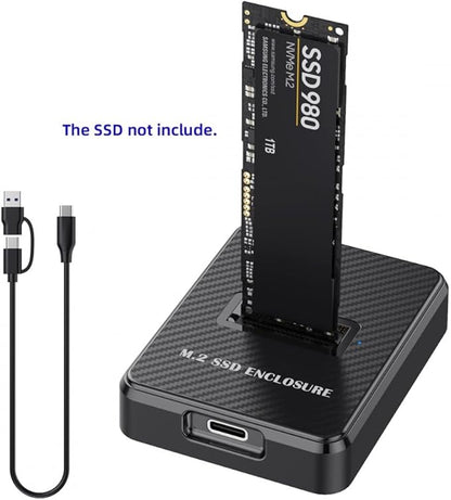 CY USB 3.0 USB-C Type-C to NVME M-Key M.2 NGFF SATA SSD Docking Vertical External PCBA Case Enclosure RTL9210B Chipset