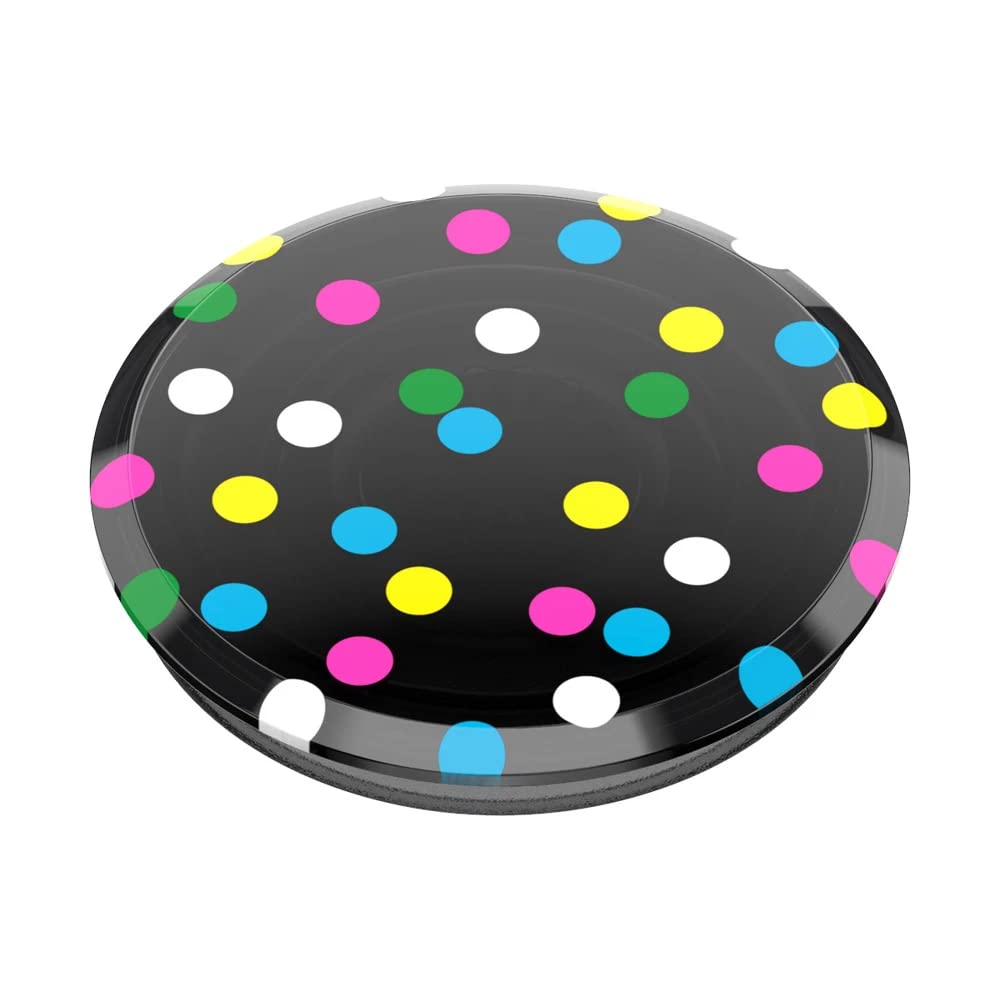 PopSockets Translucent Phone Grip with Expanding Kickstand, PopSockets for Phone, Translucent PopGrip - Black Disco