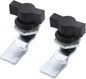 WJSKDQ 2pcs Thumb Operated Offset Cam Lock Thumb Cam Lock for Machine Cabinet Drawer Black_1