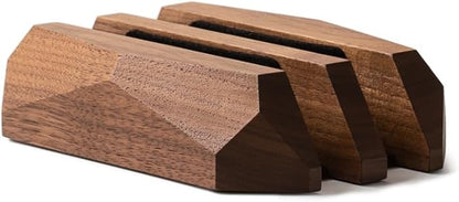 Oakywood Dual Laptop Dock, Vertical Laptop Stand Wood, Laptop Stand for Desk, Desk Organizer, Vertical Laptop Holder, Compatible with All MacBook Pro Air iPad, for 2 Device – 7,1x4,5x1,6”, Walnut