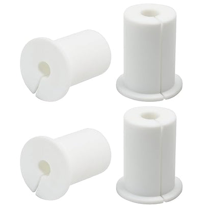 4pc Starlink Cable Grommet 1" Silicone Waterproof Wall Hole Pass Through Split Cable Bushings for TV Wire Ethernet Cord, Starlink Cable Routing Kit Accessories, 38mm/1.5" Ht, White