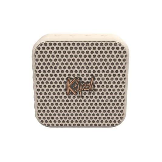 Klipsch The Austin Portable Bluetooth Speaker with a 1.5" Full Range Driver, IP67 dust and Waterproof Rating, 12 Hours of Playtime for a Premium Live Concert Experience - Cream, 4.13" W