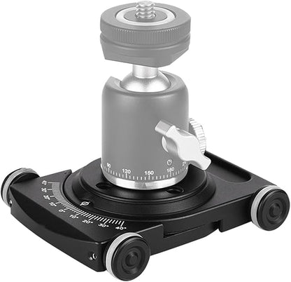 Camera Slider, Camera Car Aluminium Alloy 4 Wheeled Tabletop Slider with 1/4 Screws, Filming Equipment for Ball Head Phone Clamp DSLR Camera Video Camcorder