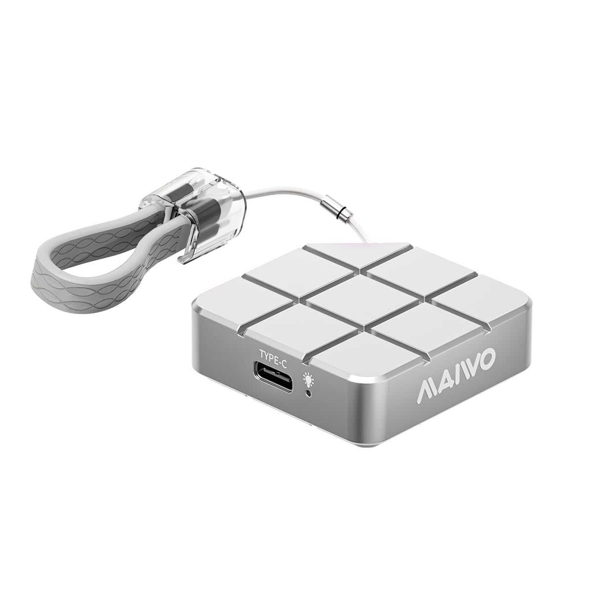 MAIWO 256GB Portable External Solid State Drive Build-in M.2 2230 PCIe NVMe SSD, USB C 3.2 Up to 1050MB/s, Mini Cute PSSD for iPhone 15 16 17 Pro Max MacBook Pro Air, Aluminum (Silver)