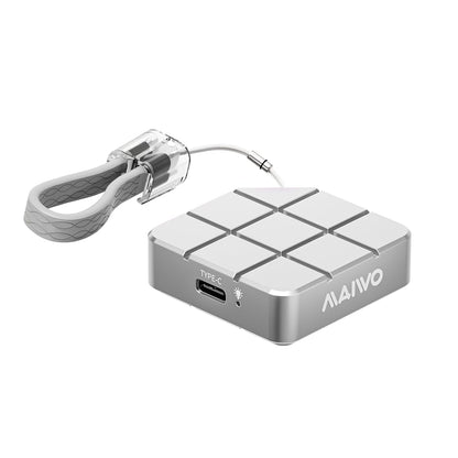 MAIWO 256GB Portable External Solid State Drive Build-in M.2 2230 PCIe NVMe SSD, USB C 3.2 Up to 1050MB/s, Mini Cute PSSD for iPhone 15 16 17 Pro Max MacBook Pro Air, Aluminum (Silver)