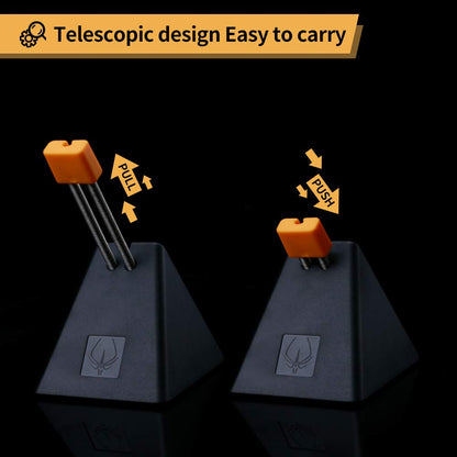 HOTLINEGAMES [NEW] Mouse Bungee, Mouse Cord Clip Cord Management System Fixer Holder for Esports FPS Game (Black-Orange)