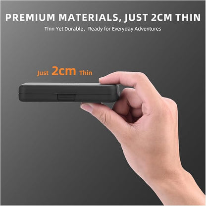 Filter Case for DJI Pocket 3, Magnetic Lens Filter Storage Case for DJI Osmo Pocket 3 Creator Combo Accessories, ND-UV-CPL Wide Angle Macro Lens TF/SD Card Organizer