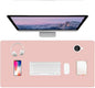 PU Leather Desk Pad Protector Gaming Mouse Pad Non Slip Desk Mat for Keyboard and Mouse Waterproof Desk Writing Pad for Office and Home Desk Accessories(Pink, 31.5 * 15.7)