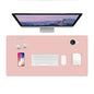 PU Leather Desk Pad Protector Gaming Mouse Pad Non Slip Desk Mat for Keyboard and Mouse Waterproof Desk Writing Pad for Office and Home Desk Accessories(Pink, 47.2 * 17.7)