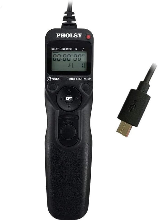 PHOLSY RR90 Timer Remote Control Cable with Intervalometer for Fujifilm
