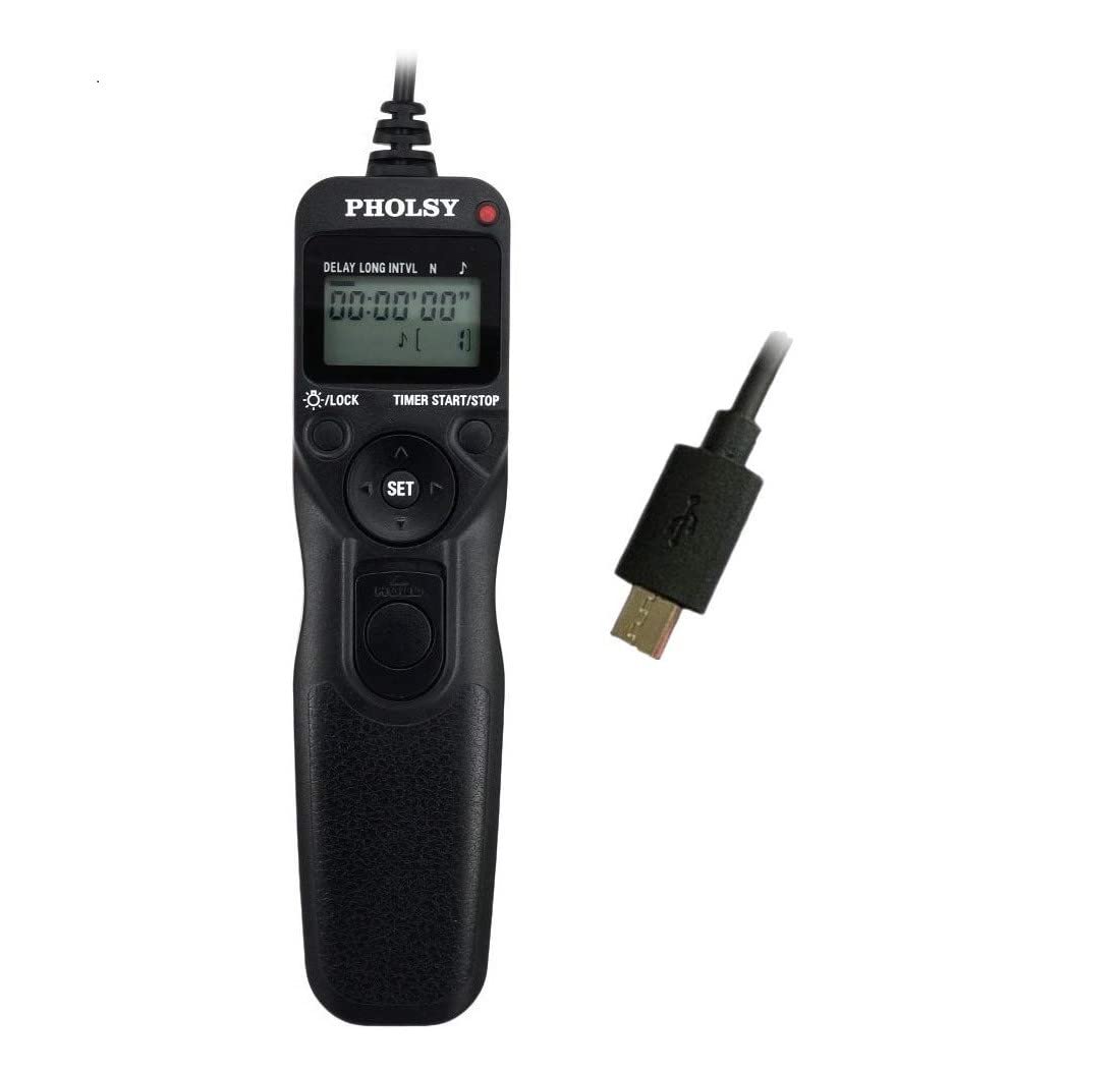 PHOLSY S8 Timer Remote Control Cable with Intervalometer for Sony