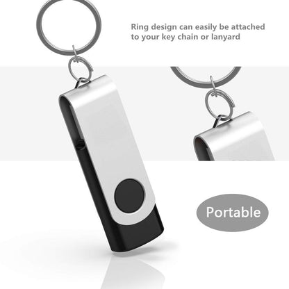 Aiibe 2GB Flash Drives 20 Pack 2GB USB Flash Drive Bulk USB 2.0 Thumb Drives Swivel Zip Drive (2 GB, Black)