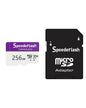 Micro SDXC Memory Card 256GB-Speederlash Camera Plus TF Card with Adapter, Up to 100MB/s Read Speed, 4K UHD&5K Video Support, U1, V30, A1 Rated, Waterproof, for Security Camera, Dashcam
