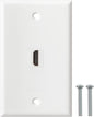 HDMI Wall Plate, 1 Port 4K HDMI Keystone Female to Female Wall Plate-White
