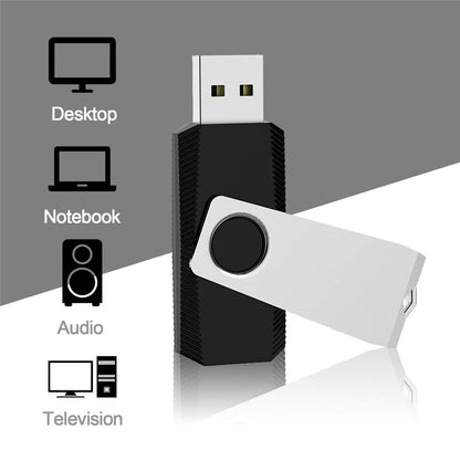 KEXIN Bulk USB 50 Pack 1GB USB Flash Drives Flash Drive Thumb Drive Bulk Flash Drives Swivel USB 2.0 (1G, 50PCS, Black)