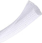 CrocSee 10ft - 1 inch Braided Cable Management Sleeve Cord Protector - Self-Wrapping Split Wire Loom for TV/Computer/Home Theater/Engine Bay - White
