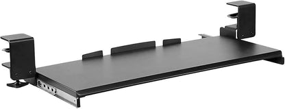 Mount-It! Clamp Keyboard Tray - Ergonomic Under Desk Pull Out Keyboard and Mouse Platform with No-Drill Easy Installation - Slides Under Desk Increase Space - 27 Inch Wide