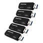 GIGASTONE 128GB USB 3.2 Flash Drive 5-Pack, 100MB/s High-Speed Data Transfer, Carbon Fiber Design, Retractable
