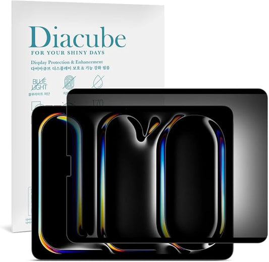 Diacube 360° 4-Way Magnetic & Nano Adsorption Privacy Screen Protector for iPad Pro 13 Inch M5 2025 / M4 2024 | Detachable, Anti-Spy, Anti-Fingerprint | Works in Both Landscape & Portrait Modes