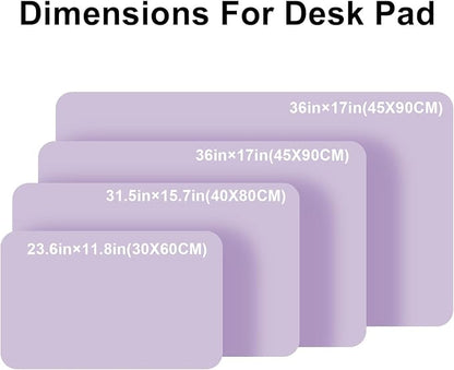 PU Leather Desk Pad Protector Gaming Mouse Pad Non Slip Desk Mat for Keyboard and Mouse Waterproof Desk Writing Pad for Office and Home Desk Accessories(Purple, 31.5 * 15.7)