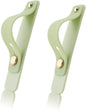 Removable and Reusable Cell Phone Grip Strap, Yetaida Telescopic Finger Kickstand Bracket Universal Silicone Phone Holder Stand and Portable Finger Loop for Most Smartphones Case (Matcha Green)