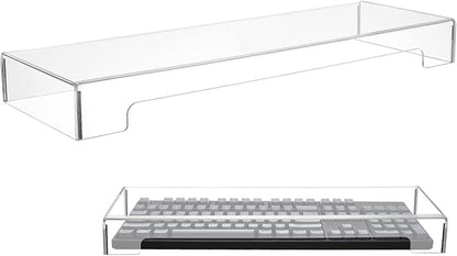 DOITOOL Acrylic Computer Keyboard Cover, Mechanical Keyboard Dust Cover Protector Cat Covers,Laptop Dust Cover(18.6 x 5.9X 1.8inch)
