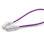 TRUECABLE Cat6 Component Rated Patch Cable, Unshielded (U/UTP), 1ft, Purple, 28AWG Solid Copper, Snagless 10G High-Speed Ethernet Cable, PoE++ 4PPoE 100W, UL Listed, RoHS-3, 1 Pack