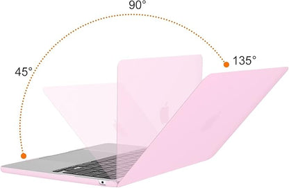 MOSISO Compatible with MacBook Air 13 inch Case 2025 2024 2023 2022 M4 A3240 M3 A3113 M2 A2681, Plastic Hard Shell&Keyboard Cover&Screen Film&Type C for MacBook Air 13.6 inch Case, Dusty Pink