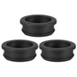 PATIKIL 32.6mm / 1-1/4 Inch Drill Hole,1 Inch ID Rubber Grommets, 3Pcs Top Hat Grommet for Wiring Eyelet Ring Gasket Automotive Firewall Cable Hole Plugs Wires Protection, Black